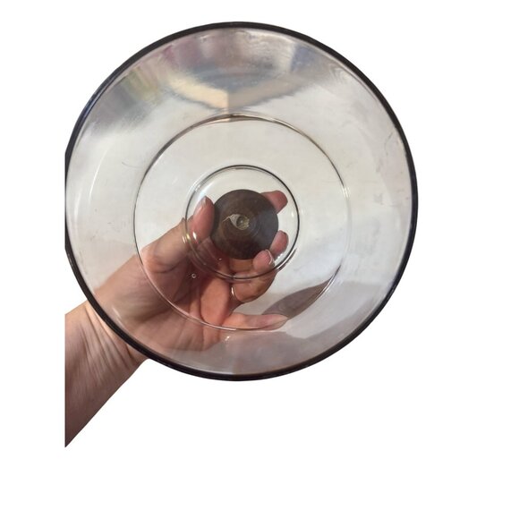 Vintage Luthje Teak & Acrylic Cheese Dome With Wood Base & Handle - Picture 4 of 8